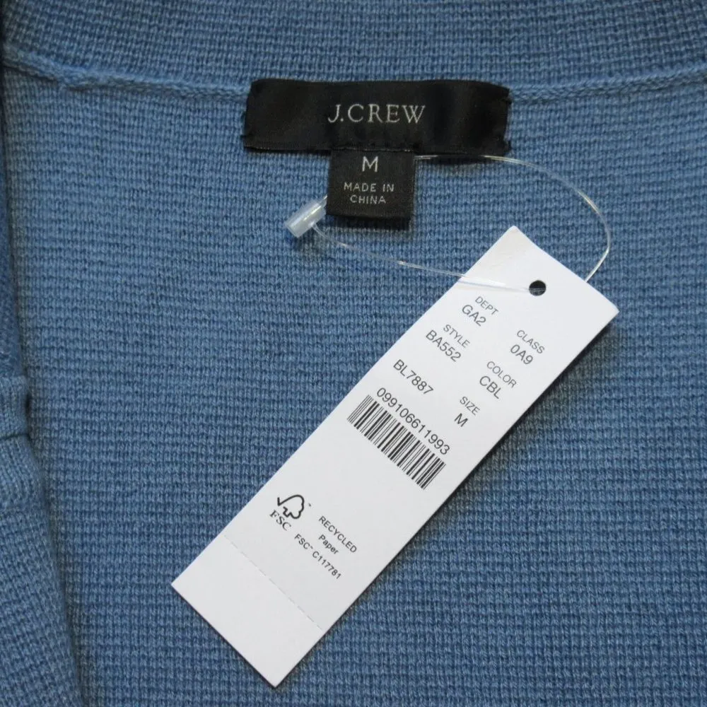 NWT J.Crew Eloise in Courier Blue Knit Open-Front Sweater Blazer Cardigan M - Image 4