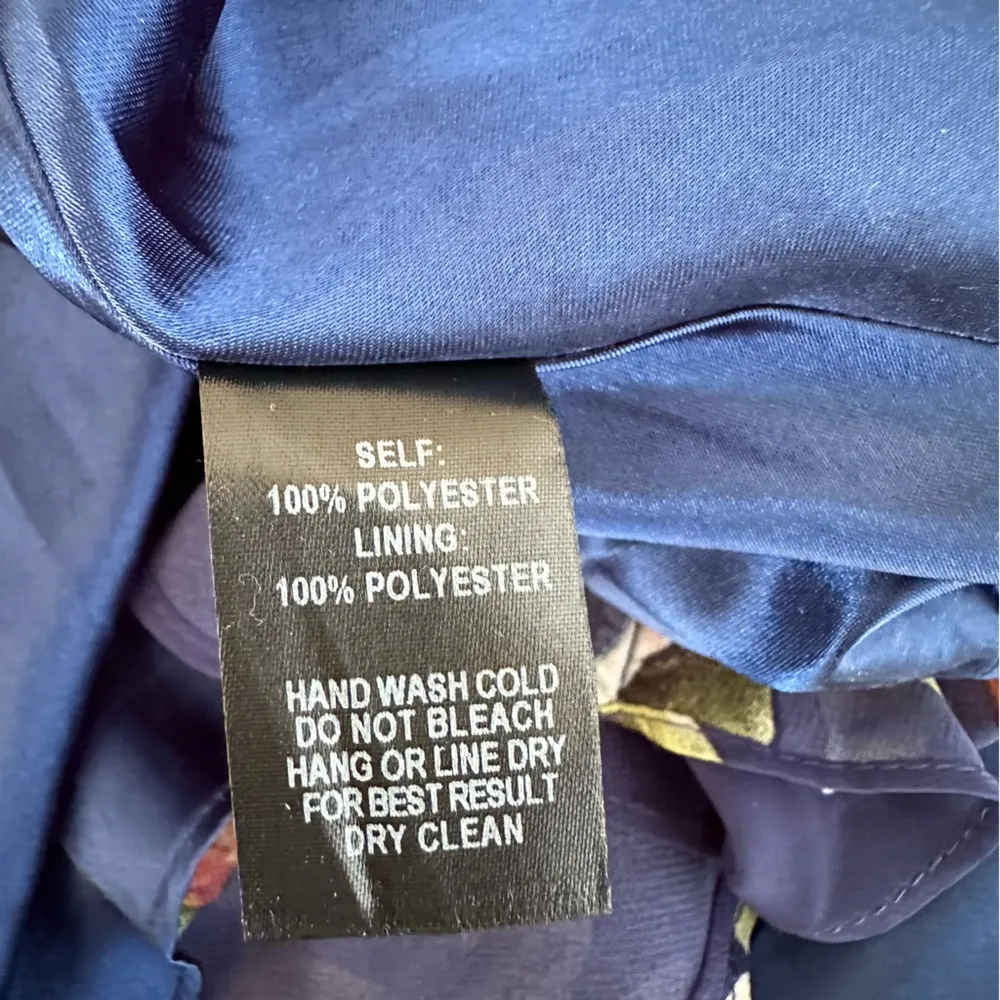 Lulus Always There For Me Navy Blue Floral Print Wrap Maxi Dress NWT | XS - Image 15