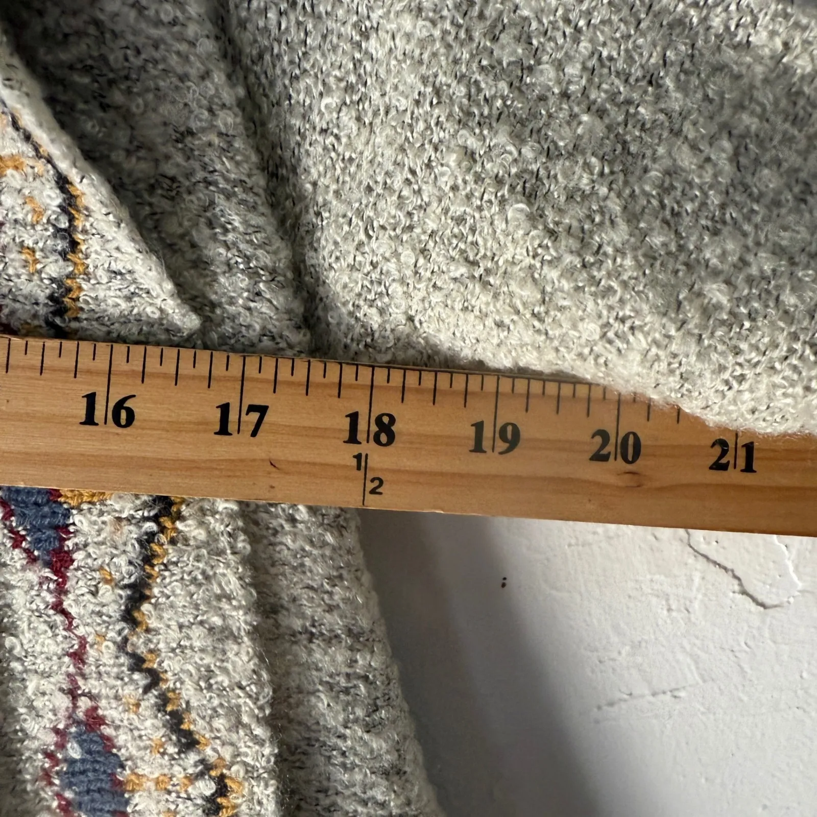 Eyeshadows Boho Geometric Fringe Kimono Cardigan Sweater Women's Small Western Gray - Image 6