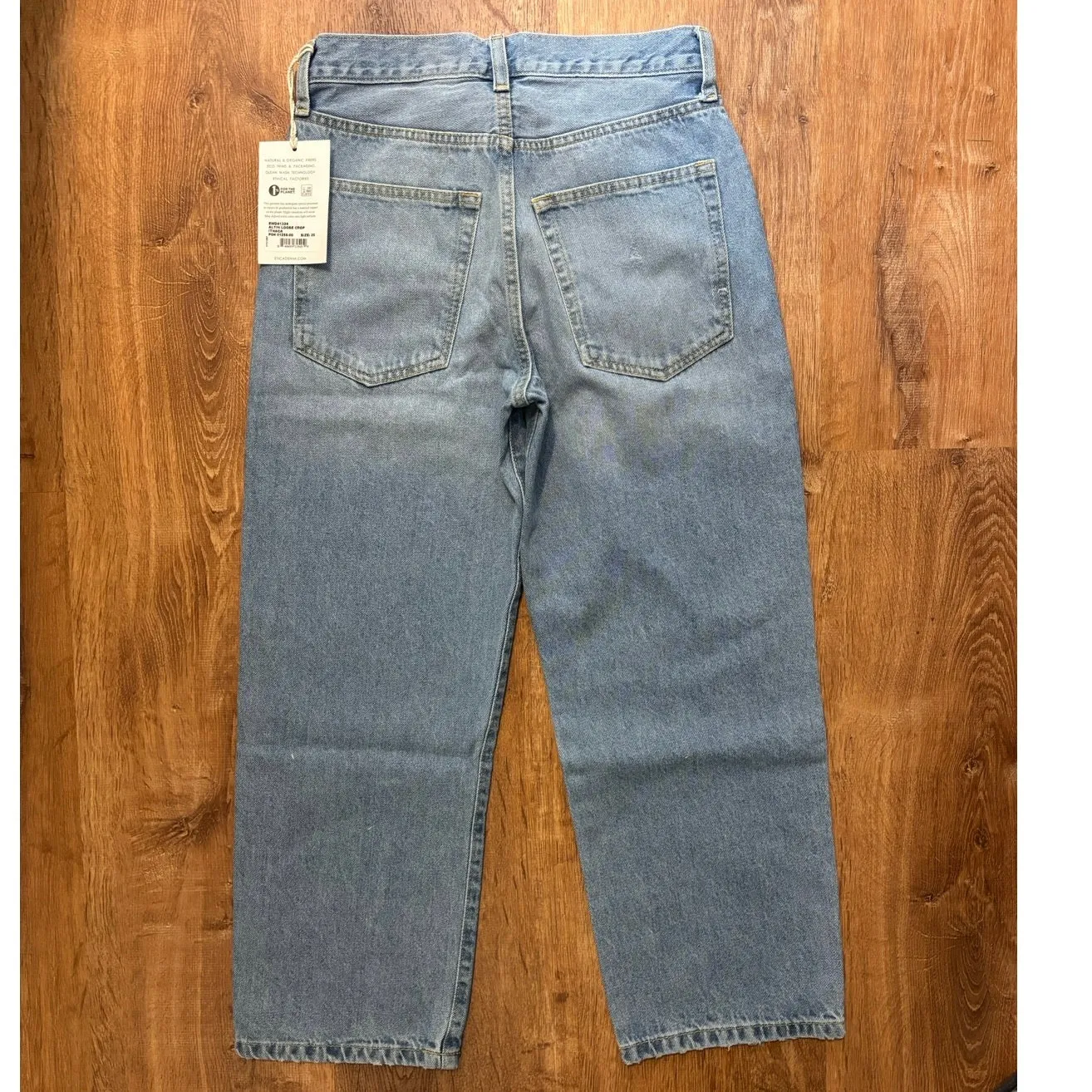 NWT Etica Altin Loose Crop Straight Leg Jeans Ithaca Wash Size 25 Blue - Image 7