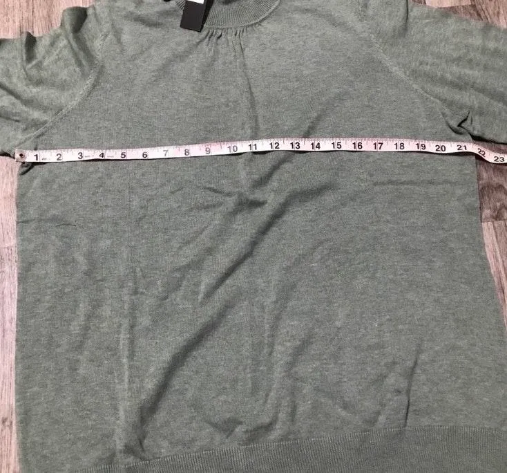 Sage Green Turtle Neck Long Sleeve Size: 2XL - Image 3