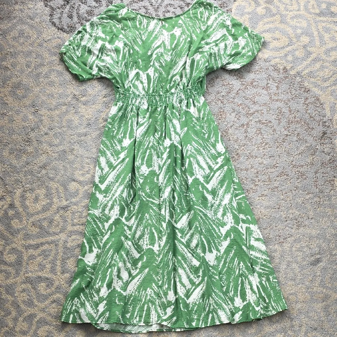 Pinkblush Dress Day Cutout Midi Dress Green Brushstroke Large - Image 8