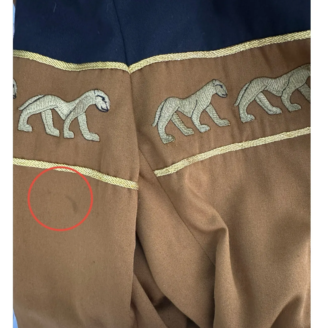 Vintage Stephanie Queller lioness blazer jacket size 14 large tan black gold - Image 7