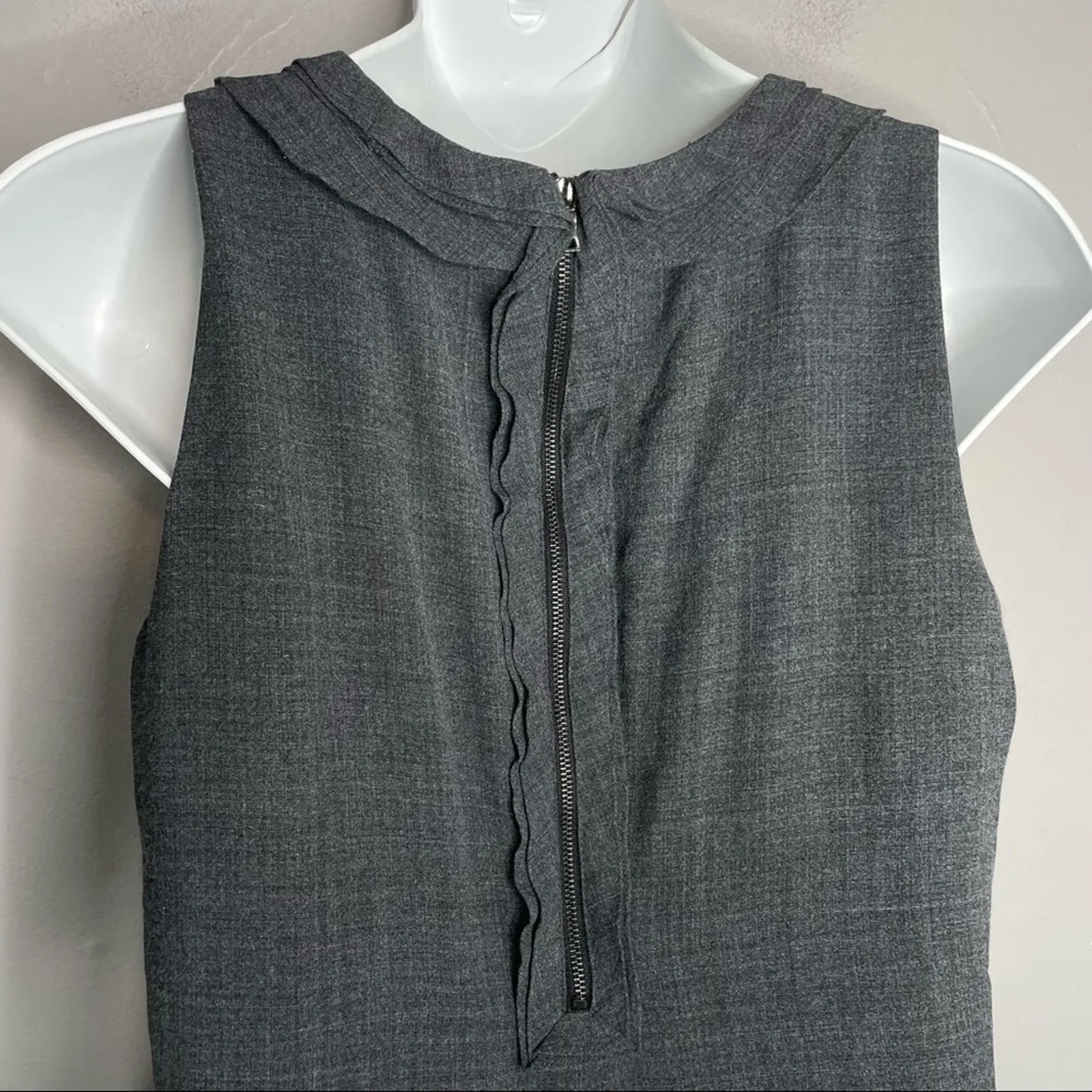 ELIE TAHARI Wool Blend Dress Womens 2 Office Siren Ruffle Professional Career - Image 5