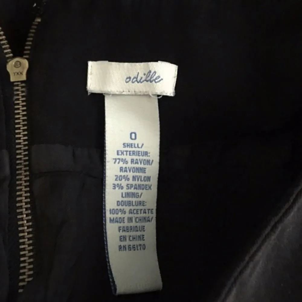 Anthropologie Odille SZ 0 black midi skirt - Image 3
