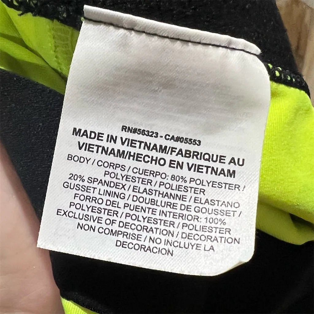 Nike Pro Women's Yellow Abstract Geometric Print Legging Medium Dri - Image 7