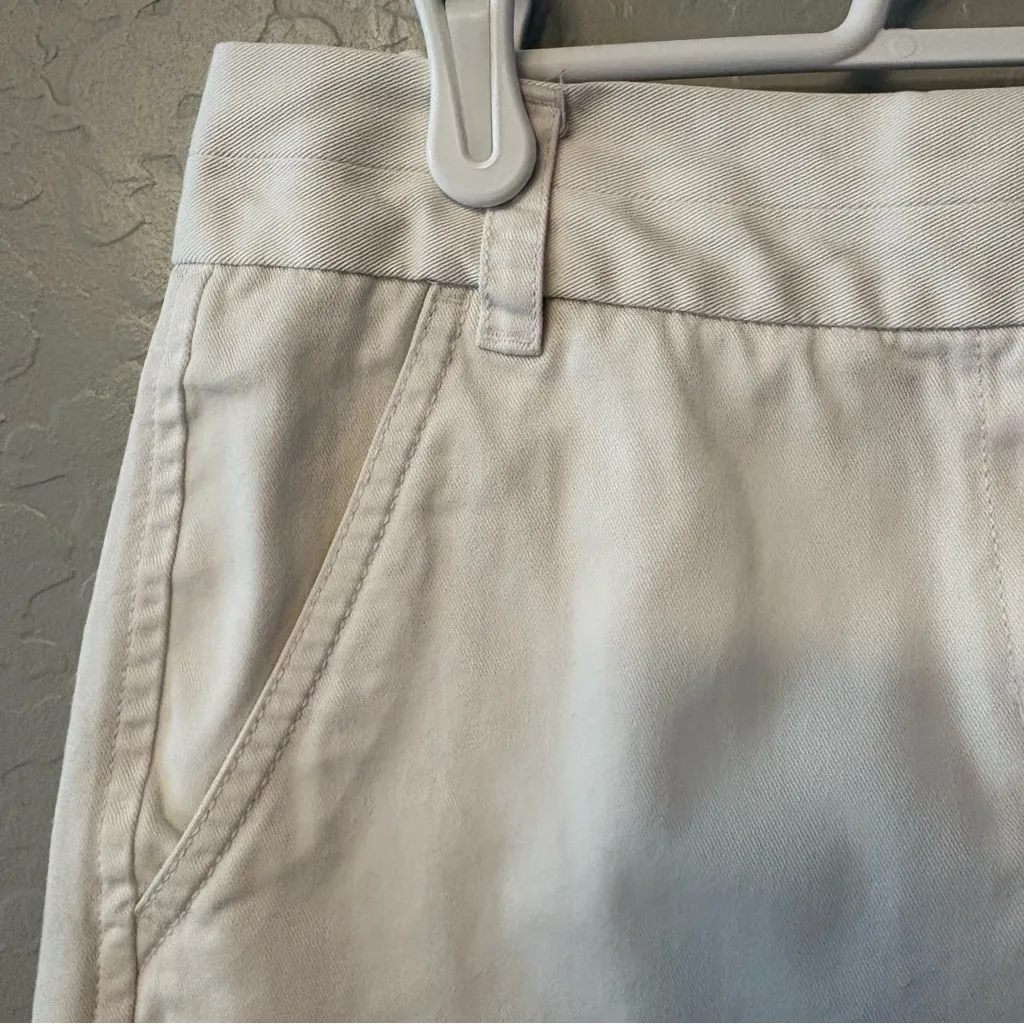 J. Crew broken in chino white 3" inch inseam shorts size 4 - Image 4
