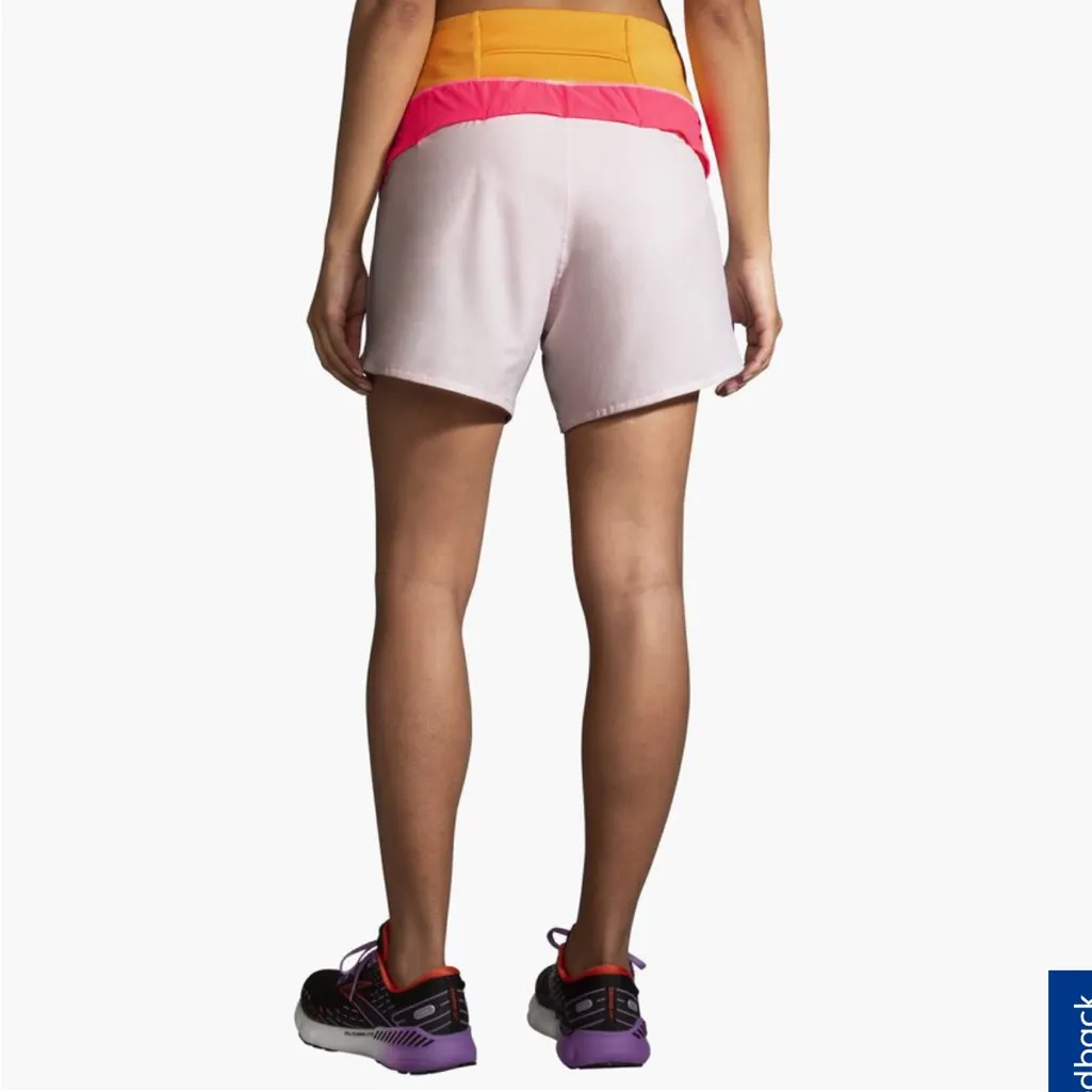 Brooks Chaser 3" Activewear Shorts in Quartz/Hyper Pink/Sun‎ Glow Sz S - Image 2