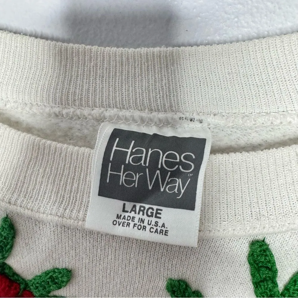 Vintage Hanes off white crewne size large - Image 6