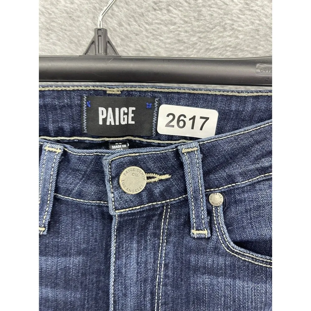 Paige Women's Blue Denim Jeans Hoxton Ankle Size 26 USA Made Cotton Blend - Image 10