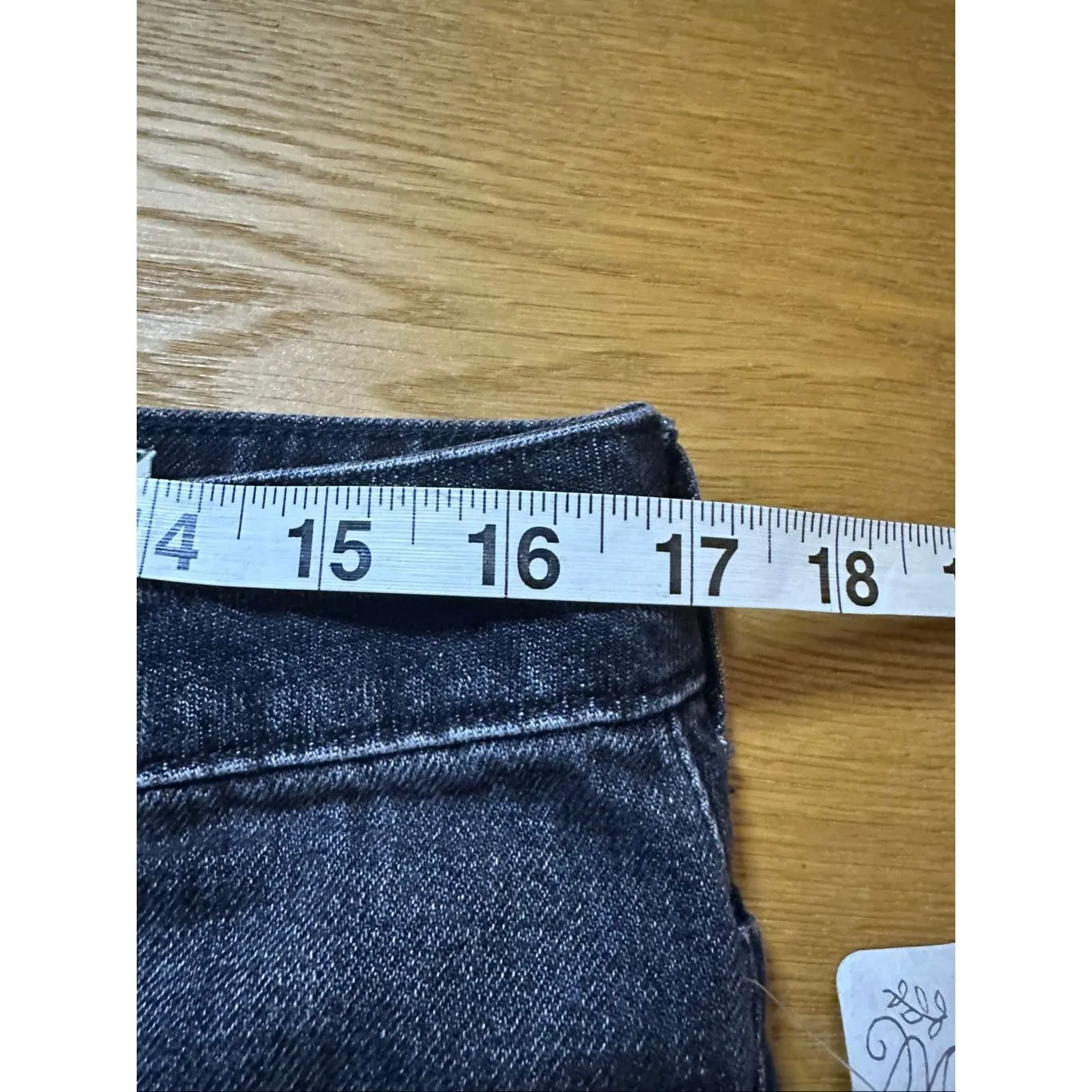 NWT Free People denim mini skirt womens 31 Bailey maverick black - Image 11