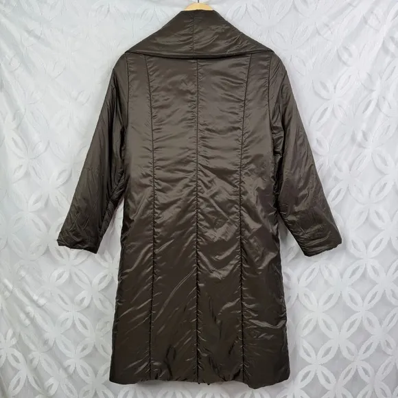 Vince Quilted Puffer Longline Packable Lightweight‎ Water Resistant Coat Size M - Image 5