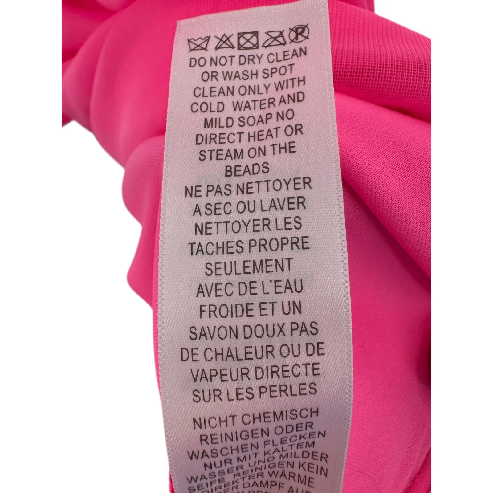 Hailey by Adrianna Papell Hot Pink Embellished Chiffon Cocktail Dress‎ Size 12 - Image 6