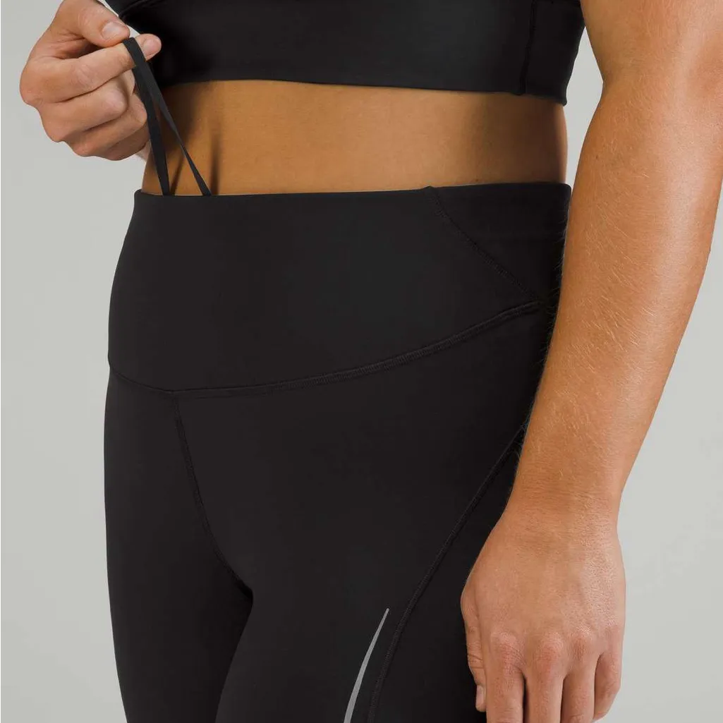 Lululemon Base Pace High-Rise Reflective Crop 23" Black Size 0 W6CDDS GUC - Image 14