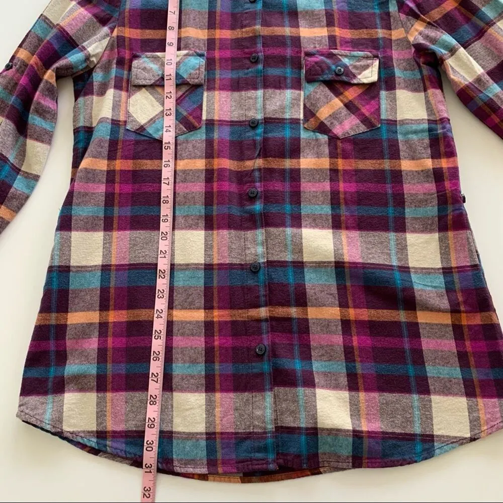 Via Penny Lane Reworked Apparel | Maroon 5 Graphic Button Up Plaid Shirt Large Blue - Image 8