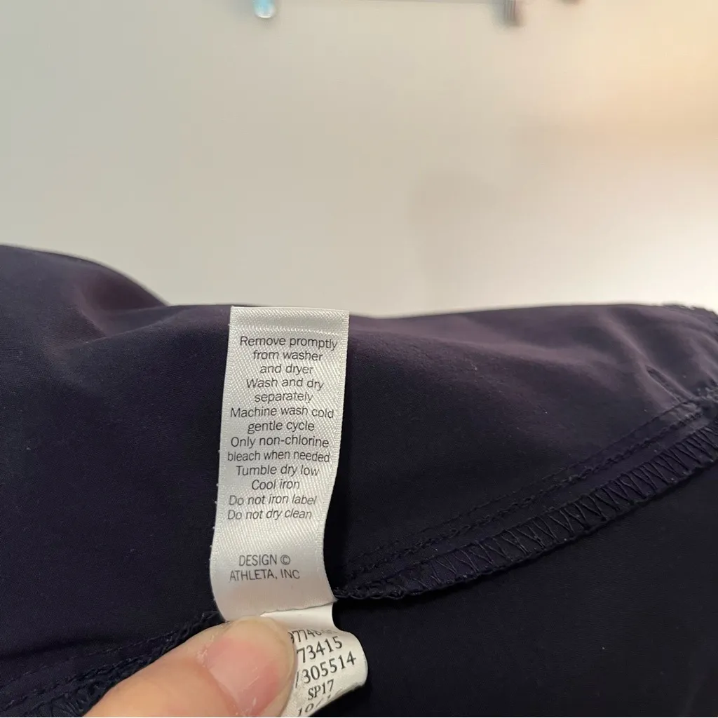 Athleta Stride Midtown Athletic Ankle Pants Navy Blue Lightweight Stretch Size 0 - Image 6