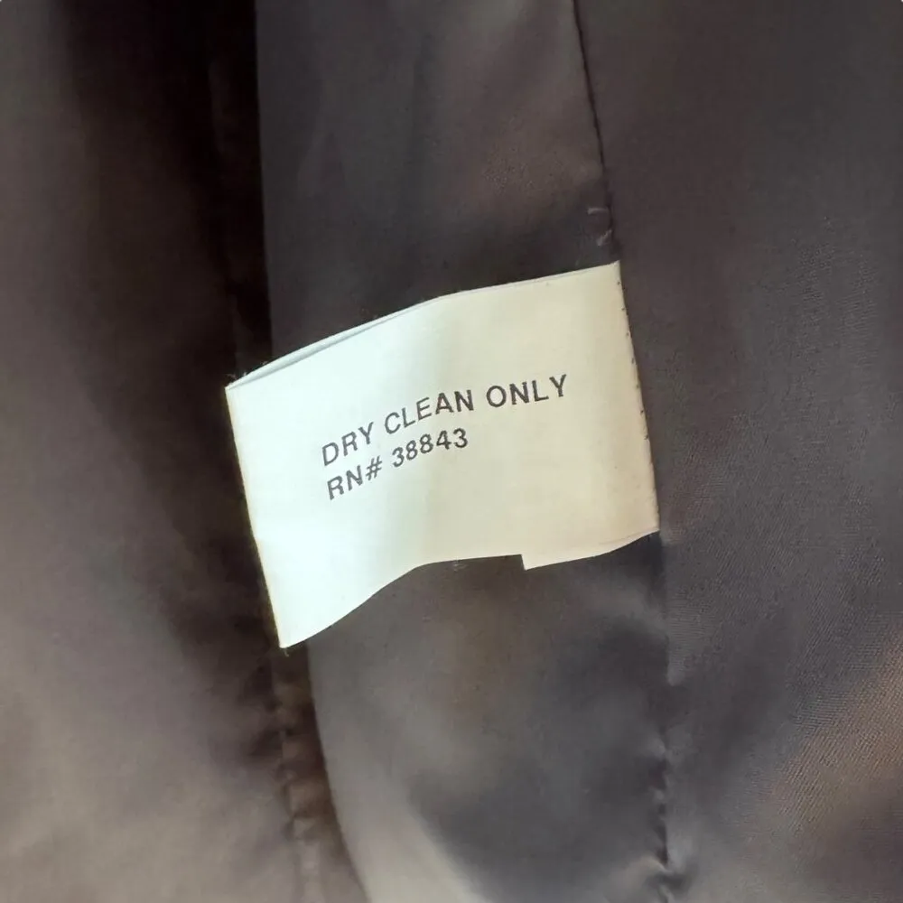 Mackintosh Long Wool Coat Dressy Warm Gray Large Women's Trench Winter Designer - Image 13