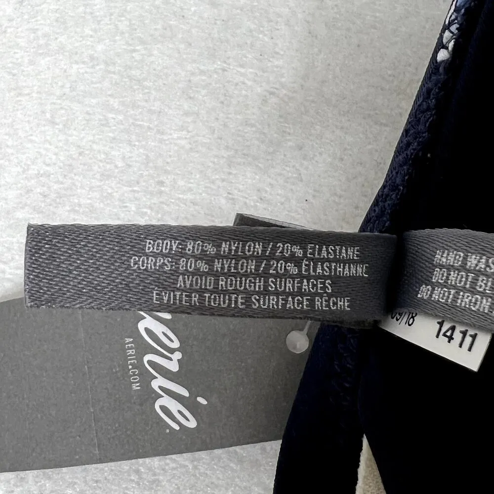 Aerie Blue Floral Triangle Bikini Top - Image 7