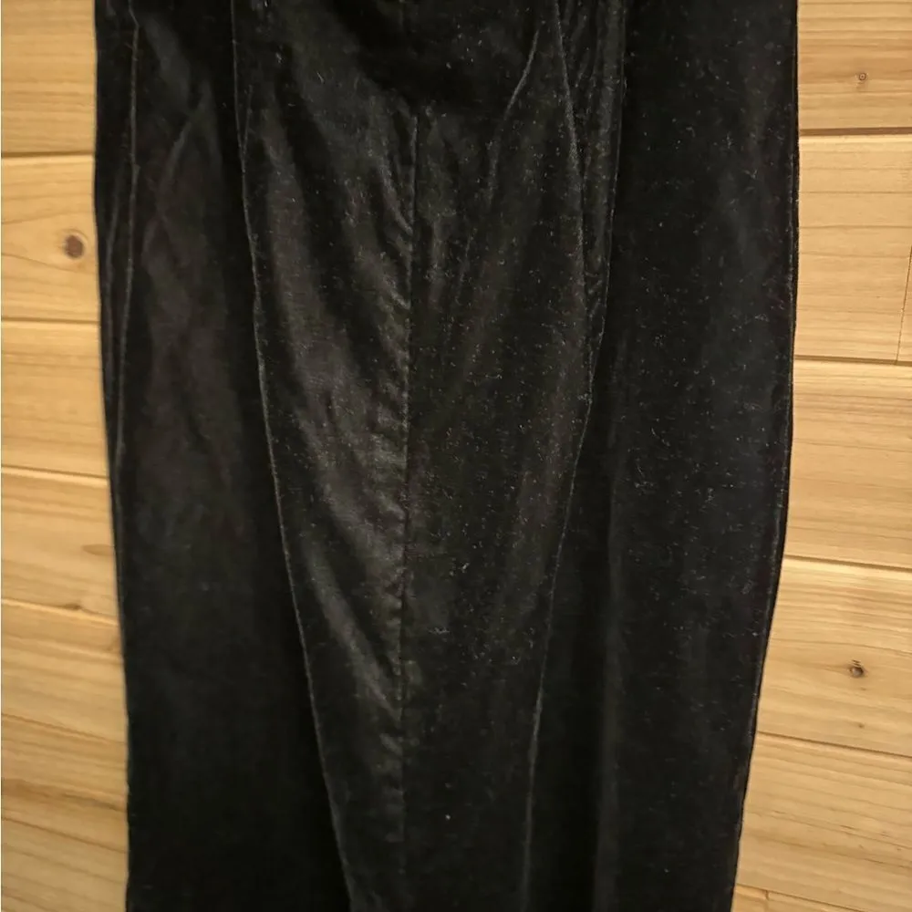 Vintage Scott McClintock Size Small Velvet Red Lace Back Maxi Prom Gown Black - Image 8