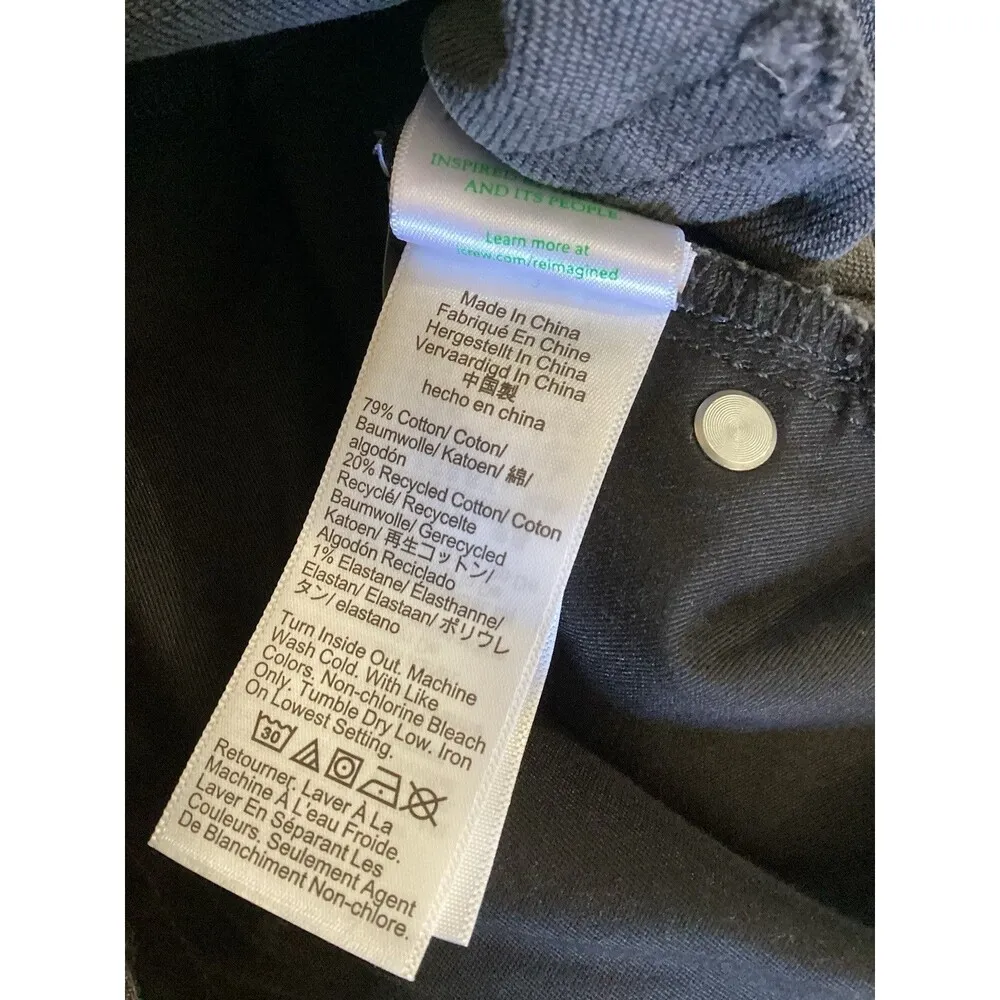 J. Crew NWT Flawed ‘96 High Rise Cropped Kick out Jeans Straight Leg Black 32 - Image 7