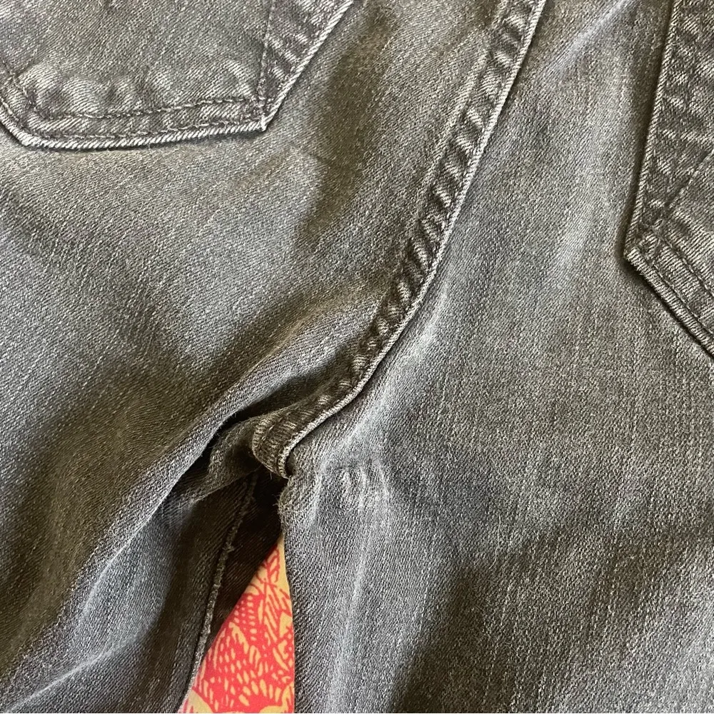 Mother Denim The Hustler Fray Ankle Not Guilty Jeans Black Size 24 - Image 10