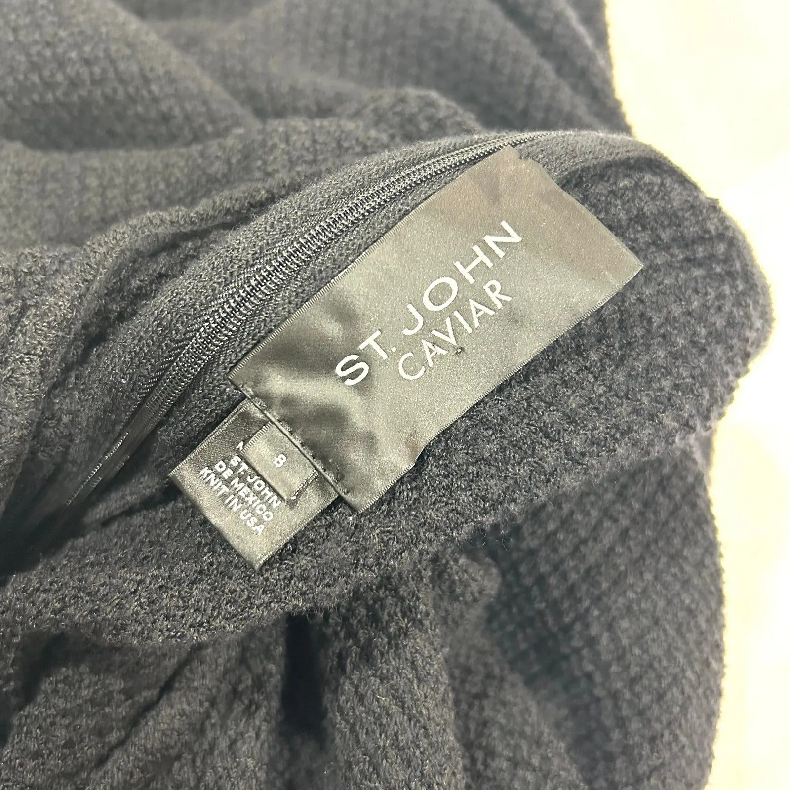 St. John Caviar Milano Knit Wool Blend‎ Mini Dress - Image 7