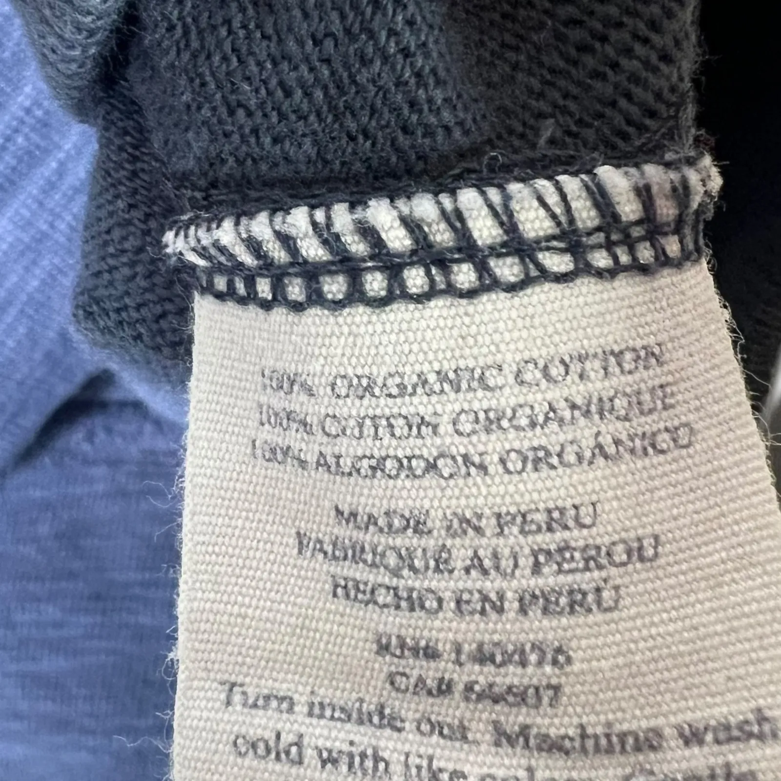 Faherty Sunwashed Midweight Organic Cotton Hoodie Pullover Blue Size M - Image 5