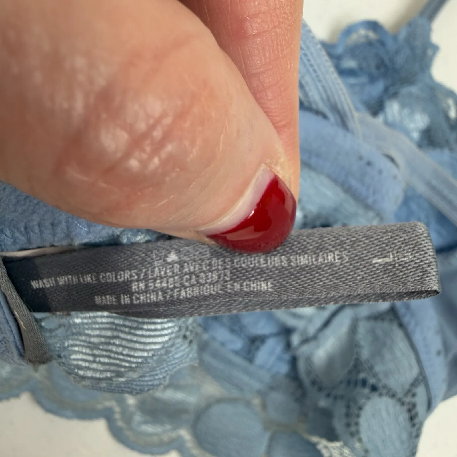 Aerie L Large Lace Bralette Bra Wireless Blue Racerback Pullover Lightly Lined - Image 11