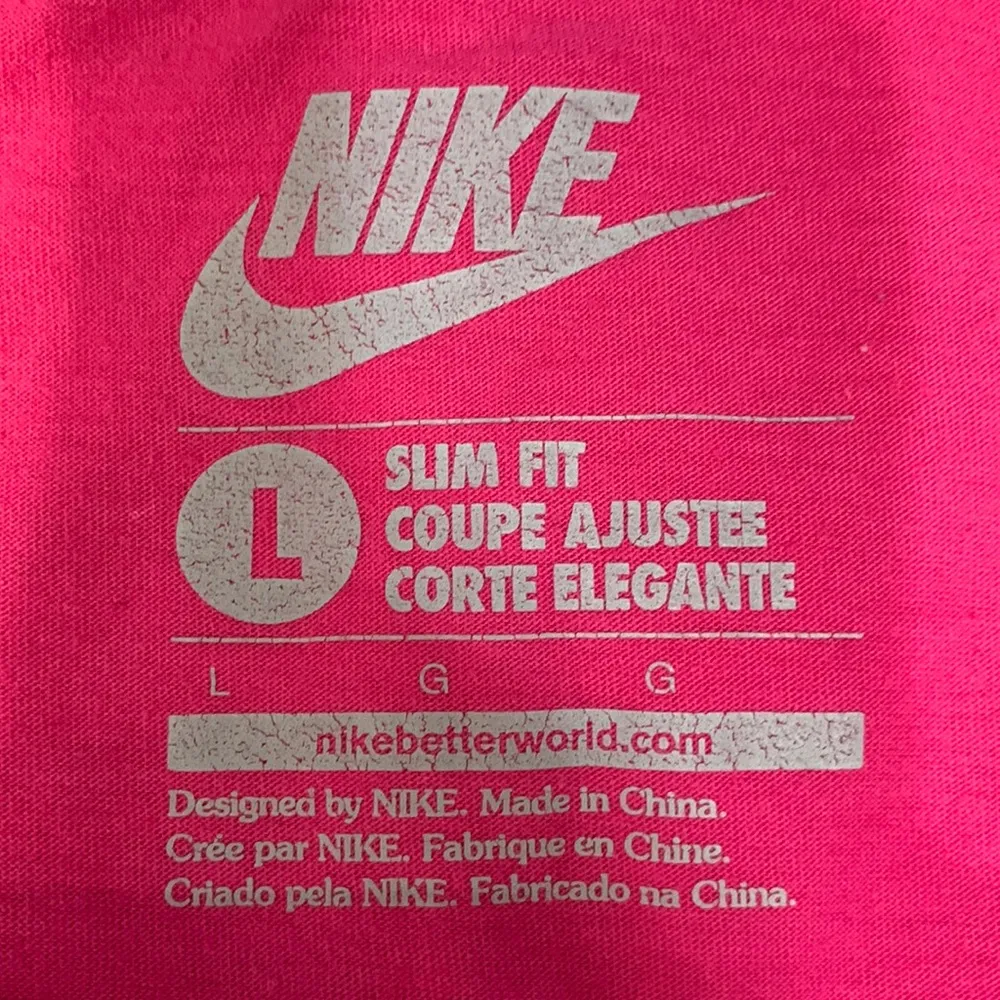 Nike Slim Fit V-neck Pink Size Medium Athletic T-shirt - Image 6