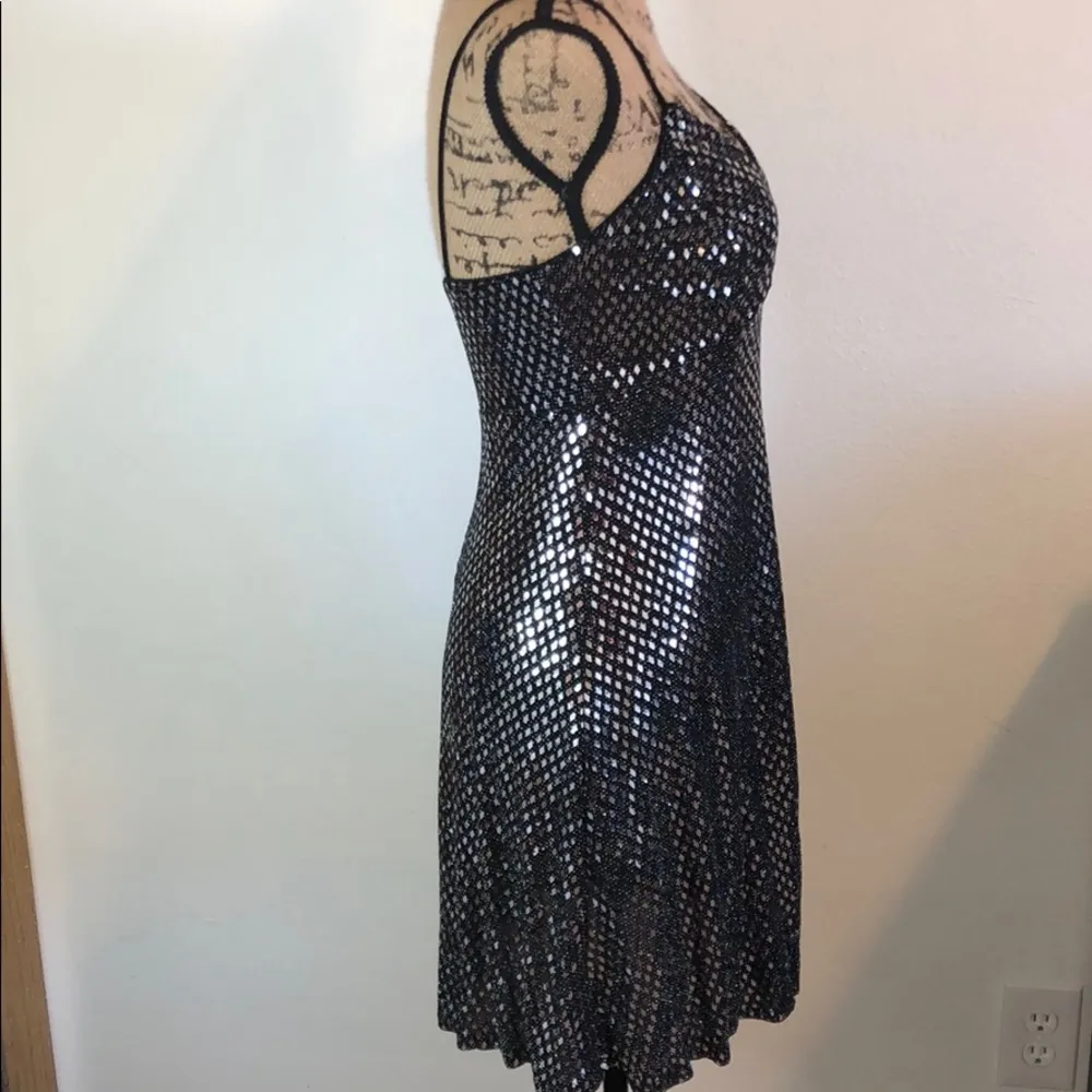 sequin dress black with silver sequins S - Image 5