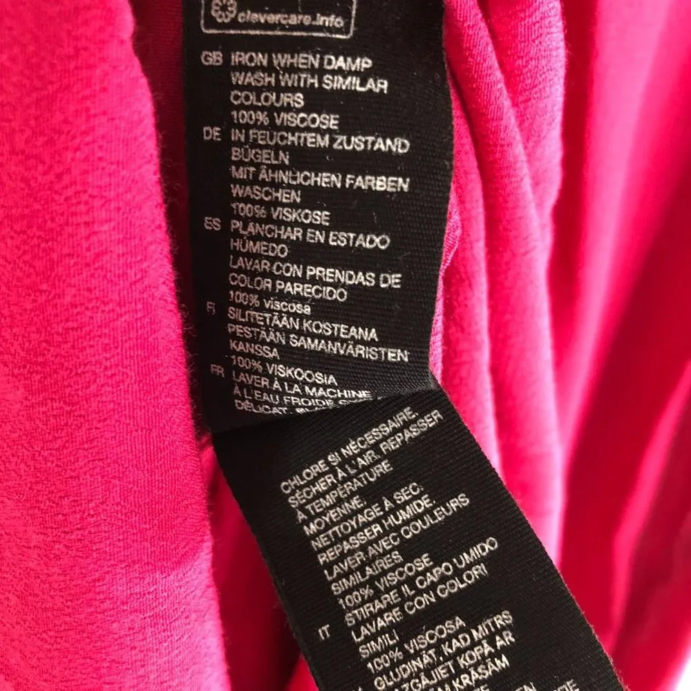 & Other Stories Pink Sleeveless Mandarin Collar Scalloped Mock Neck Maxi Dress 4 - Image 5