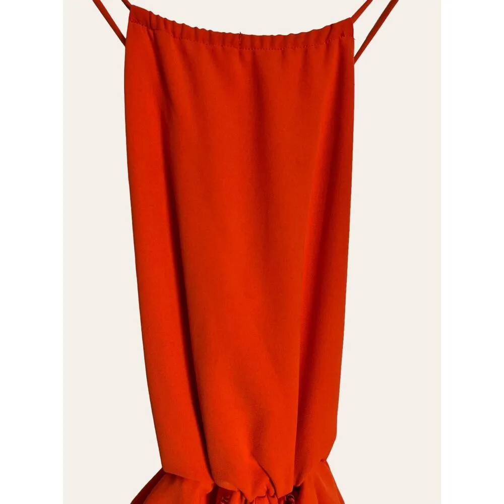 Revolve NBD Let It Go Orange Lace Strappy Sleeveless Romper Jumpsuit Size XS - Image 4