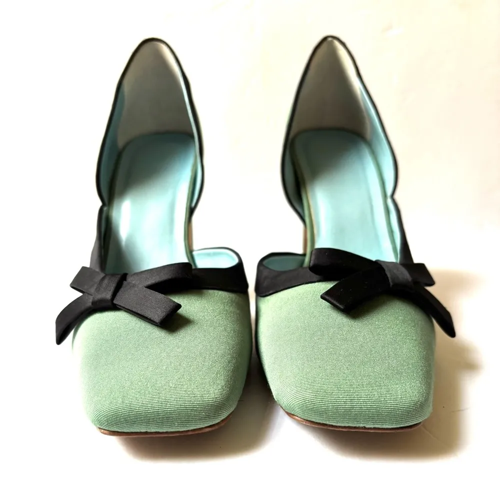 Frances Valentine shoes Sinclair D'Orsay Pump heels in green sz 9B - Image 2