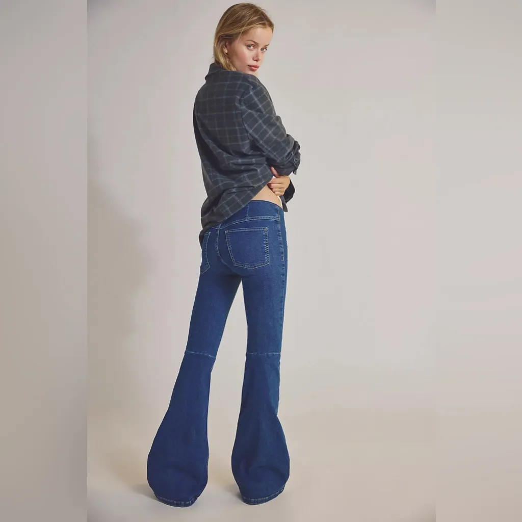 Free People We the Free Penny Pull-On Flare Jeans | Riviera True Blue Wash | 28 - Image 2