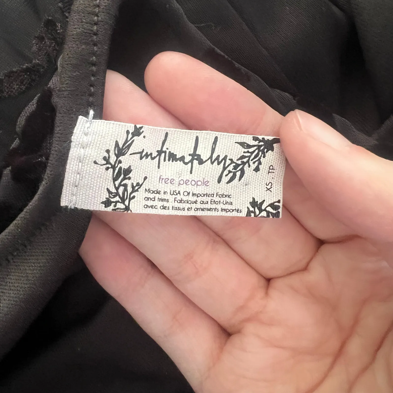 Whimsigoth free people wrap dress size XS Black - Image 4