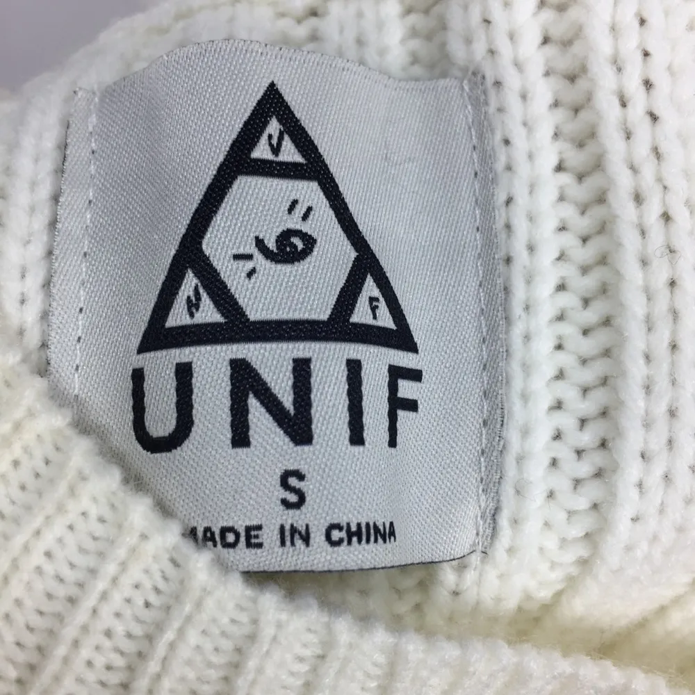 UNIF Alleger Sweater Dress Cable Knit Ruffle Hem - Image 3