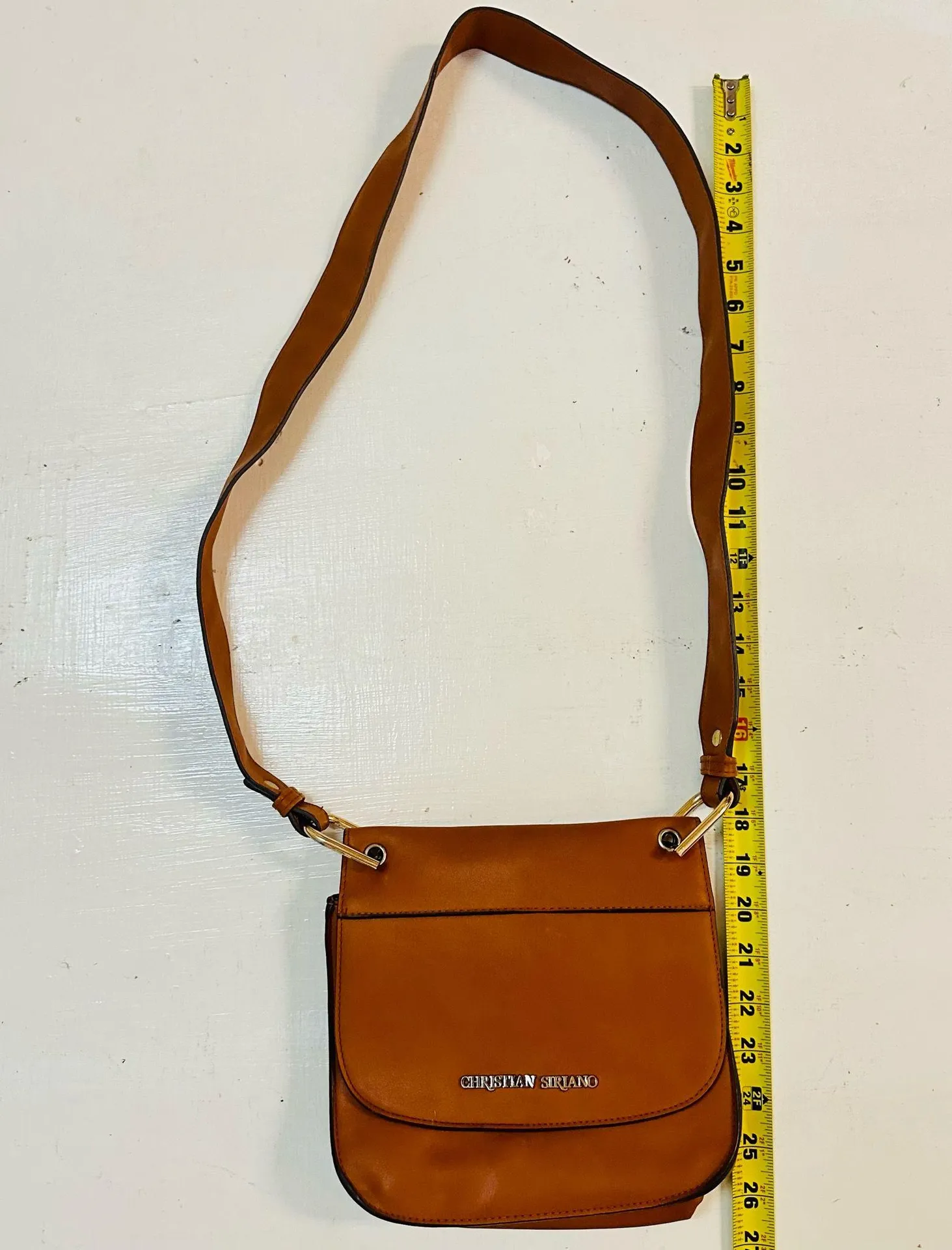 Christian Syriano Tan Crossbody Bag Purse Brown - Image 3