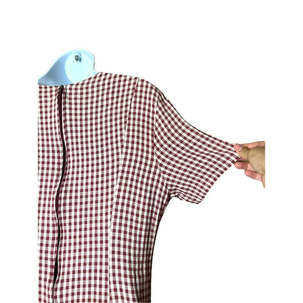 Vintage Betsy’s Things‎ 90s Red Gingham Maxi Dress Size undefined - Image 9