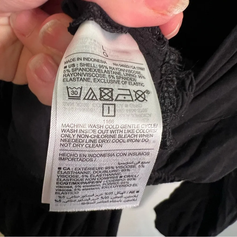 Old Navy Waist-Defined V-Neck Jumpsuit Black L - Image 13