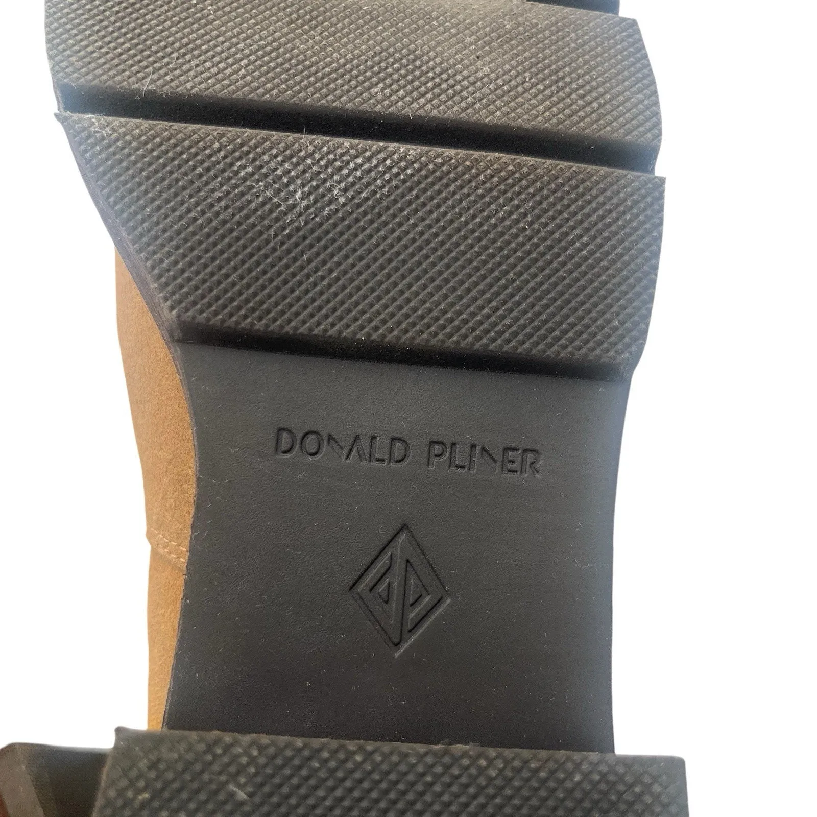 Donald pliner Saraya Suede Boots Motorcycle Tan Sz 10 Chic preppy Outdoor Combat Brown - Image 10