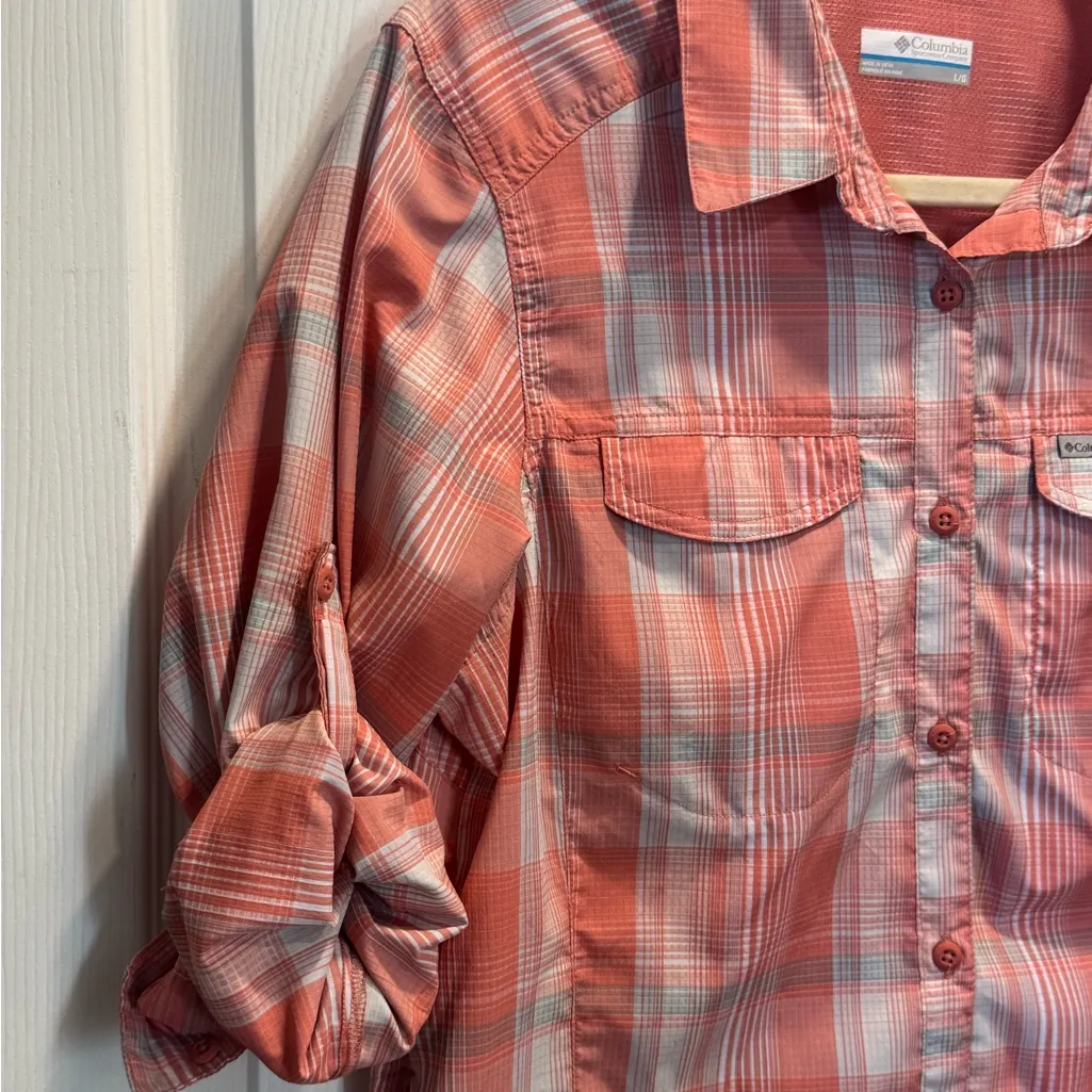 Columbia Women's Omni-Shade T-Shirt, Size L, Plaid, Ventilated, Hiking - Image 6