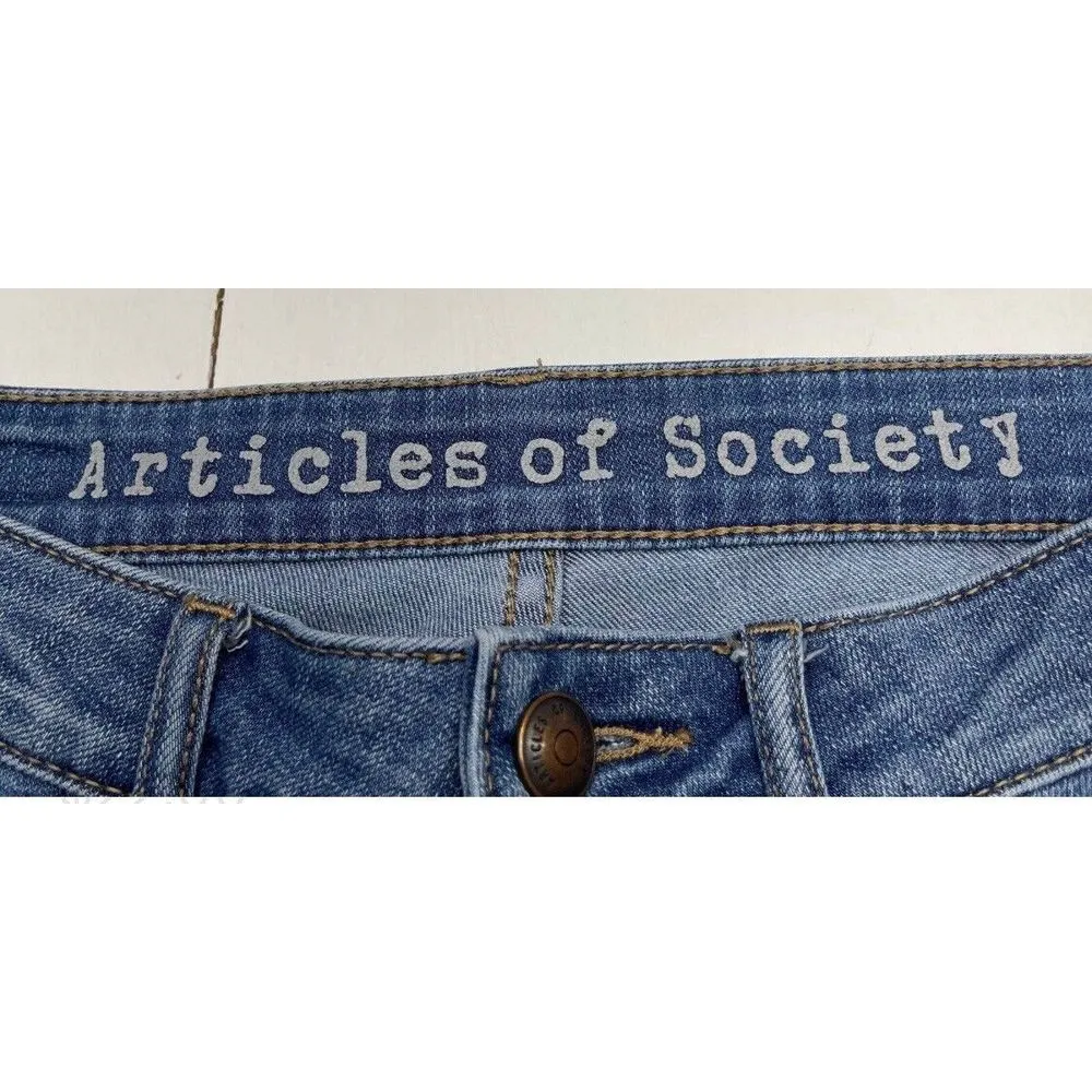 Articles of Society Women's Skinny Stretch Jeans‎ Medium Wash Mid Rise Size 24 - Image 2