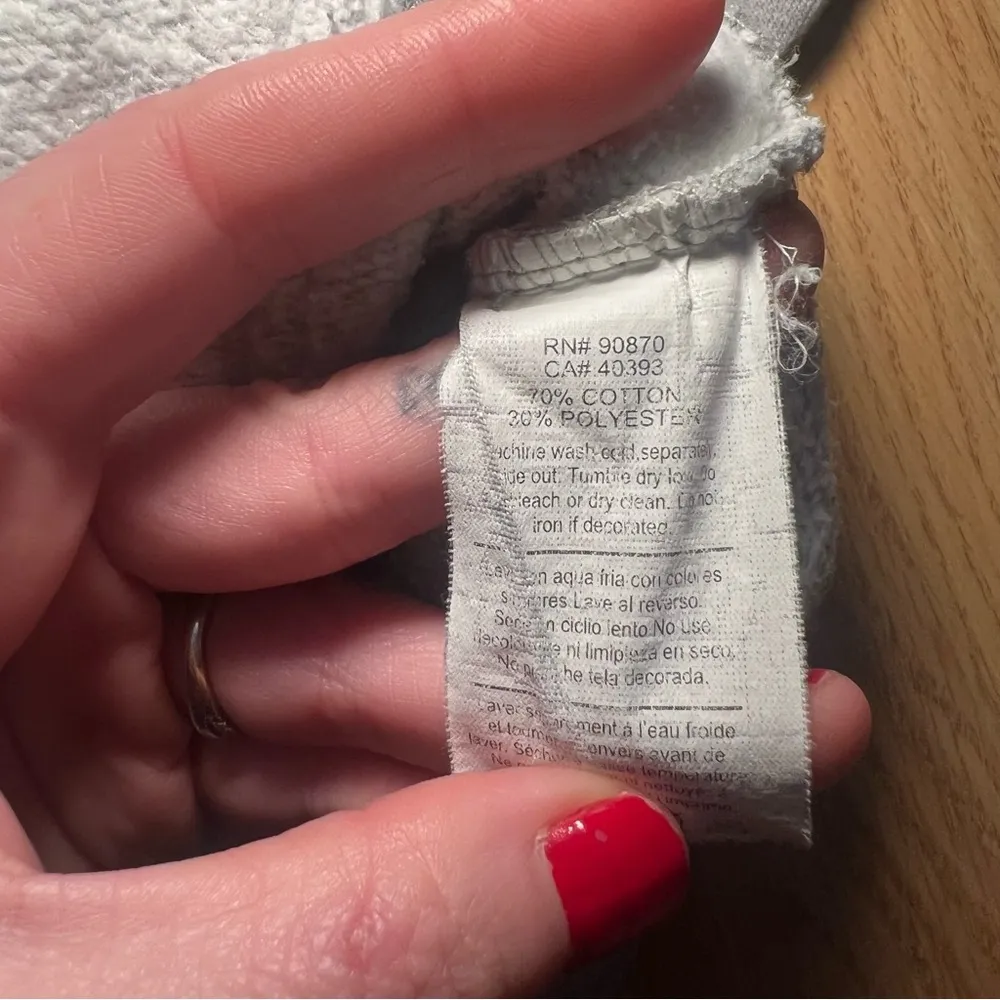 University North Carolina Tar Heels Hooded Sweatshirt By FootLocker Womens Small Gray - Image 5