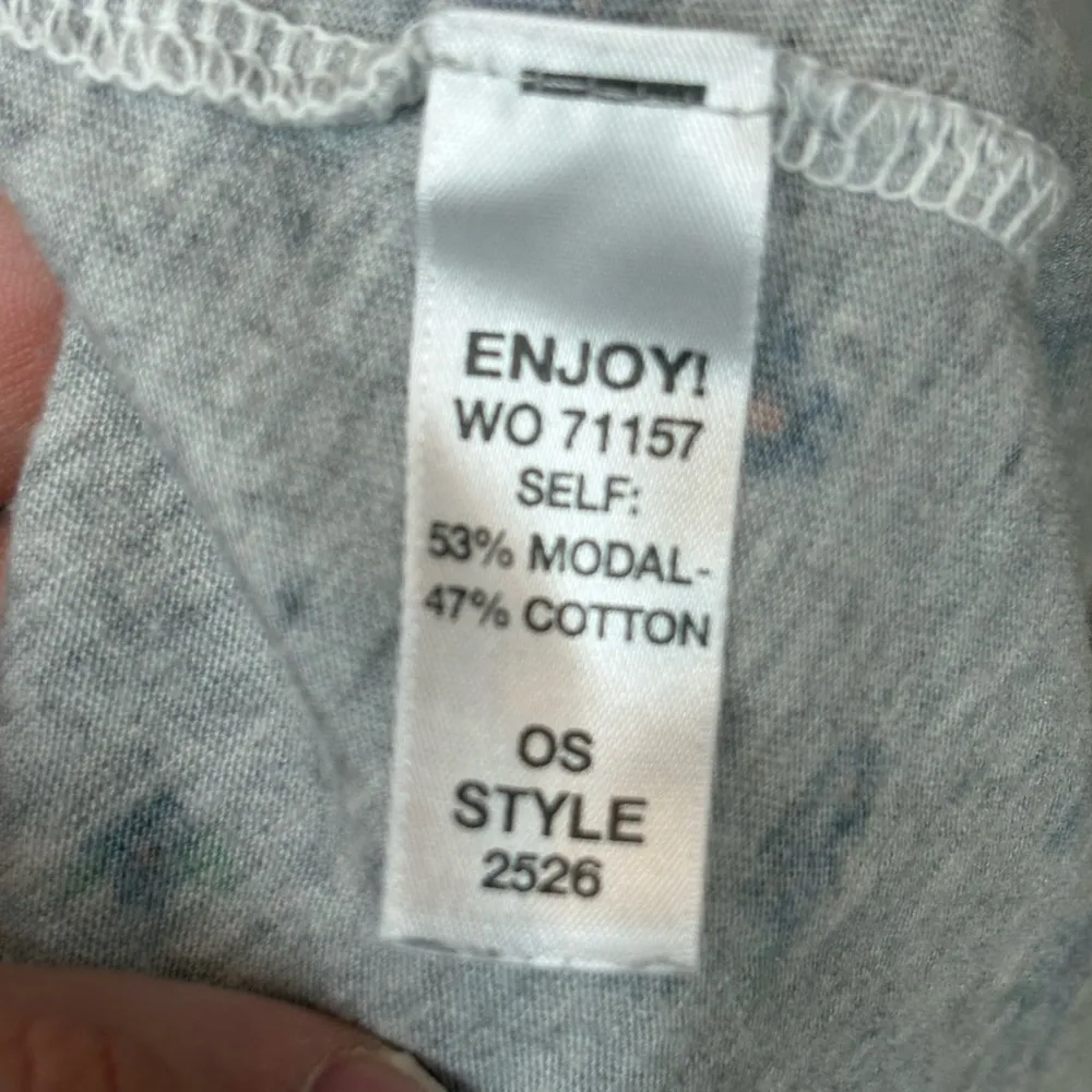 Michael stars comfy cozy casual modal cotton grey floral long sleeve sz one size - Image 12