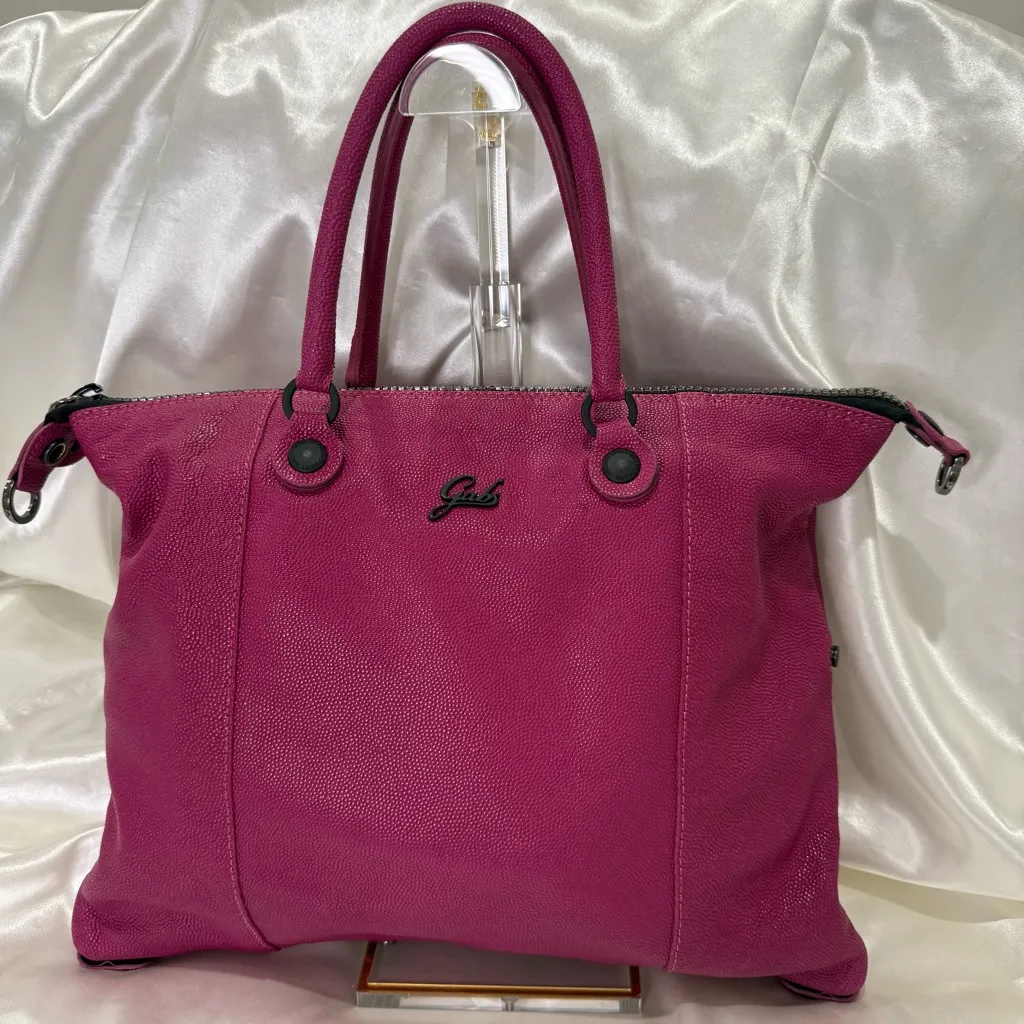Gabs Italian Convertible Tote Bag G3 Plus Medium Cherry Pink Leather Chic Girly - Image 16