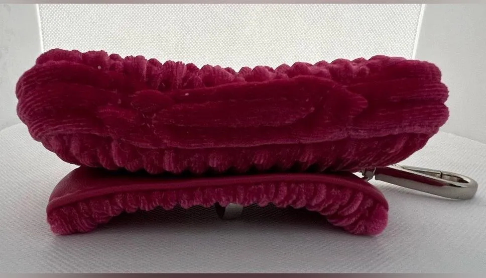 Hot pink Velour coin purse - Image 14
