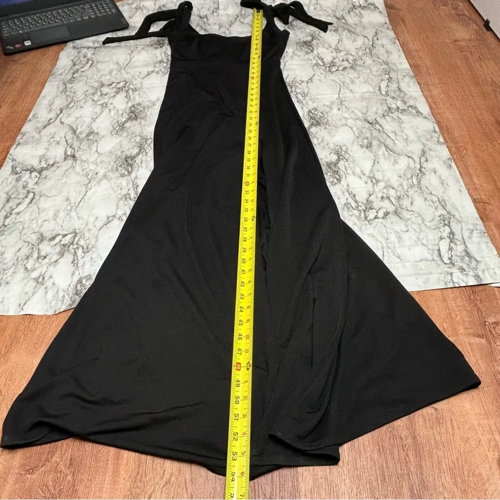 BIRDY GREY Alex Convertible Dress size XS Black slid slit gown bridesmaid formal - Image 4