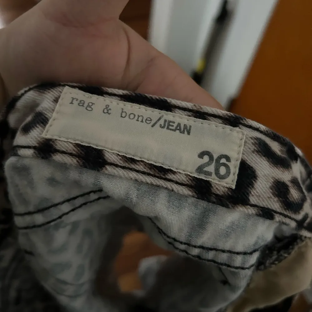 RAG & BONE SNOW LEOPARD CUFFED DENIM SHORTS - Image 5