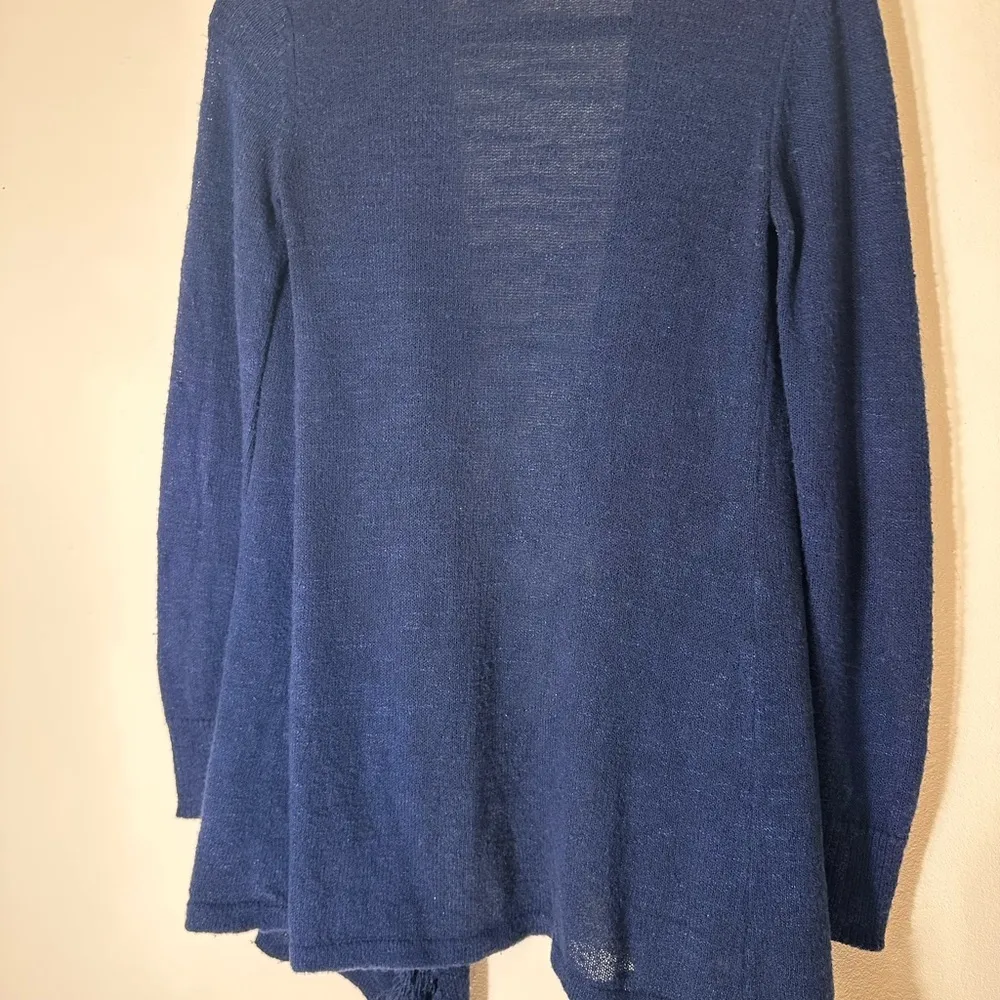 Lilly Pulitzer Lucita Fringe navy open front cardigan size XS - Image 15