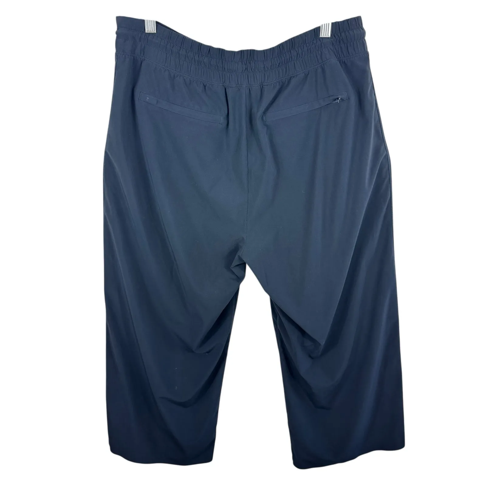 Athleta Metropolis Black Drawstring Cropped High Rise Athletic Pants Size 14 - Image 2